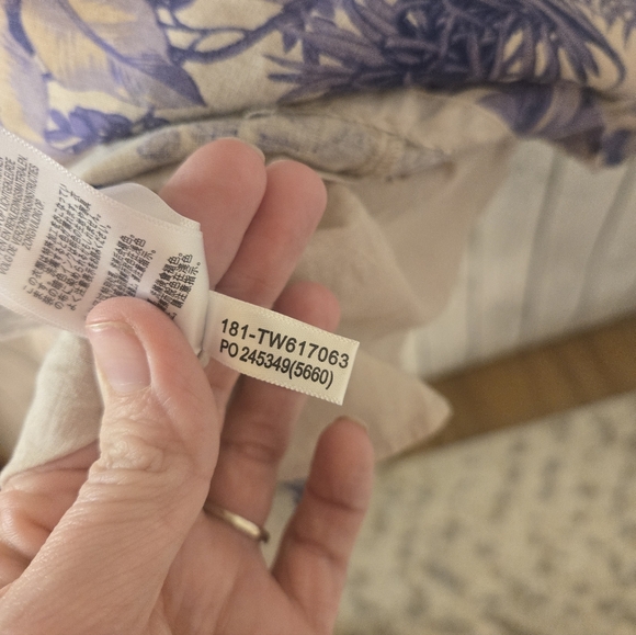 Tommy Bahama Wild Paradise Linen Shift Dress Blue Tropical L Large - Picture 8 of 8